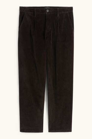 Men - Corduroy chinos - slim fit - black