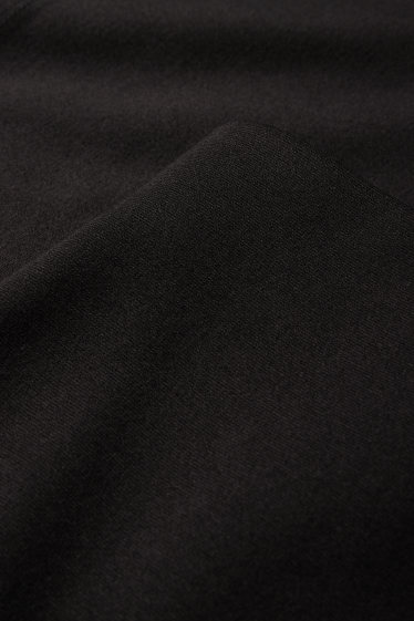 Women - Jersey trousers - high-rise waist - wide leg - black