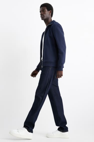 Men - Regular jeans with button fly - denim-dark blue