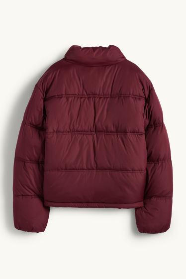 Women - Quilted jacket - bordeaux