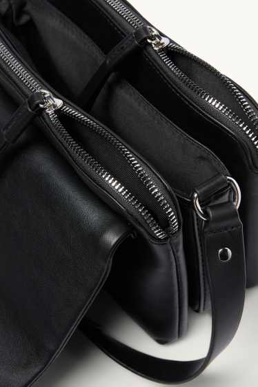 Donna - Borsa a tracolla - similpelle - nero