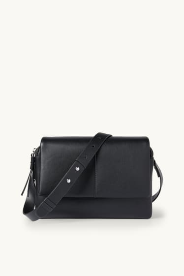 Donna - Borsa a tracolla - similpelle - nero