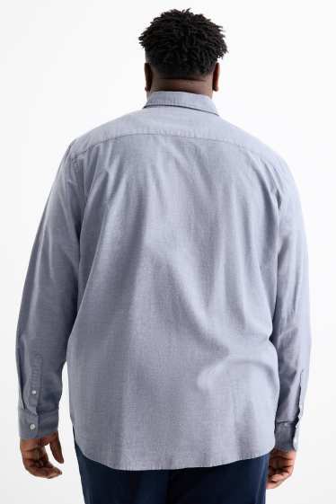 Bărbați - Cămașă - regular fit - guler cu nasturi - albastru