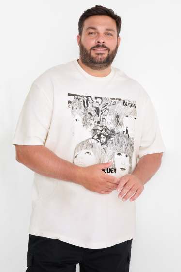 Hommes - T-shirt - relaxed fit - The Beatles - blanc