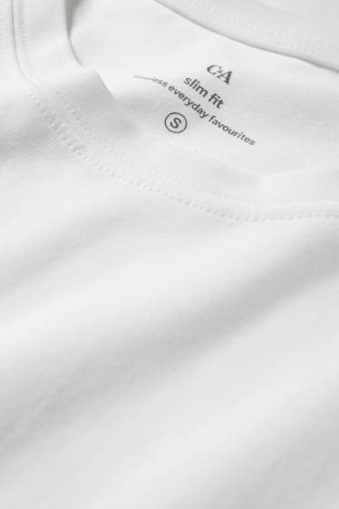 Femmes - Lot de 2 - haut à manches longues - slim fit - blanc