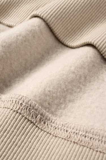 Hommes - Sweat à capuche - beige