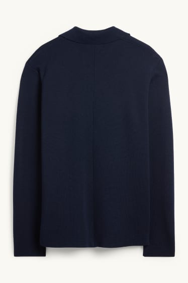 Herren - Feinstrick-Sakko - Regular Fit - dunkelblau