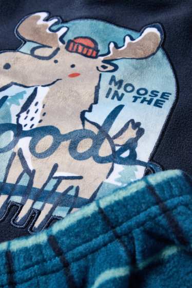 Nen - Ant - pijama de teixit polar - 2 peces - blau fosc