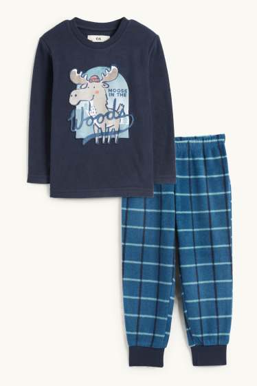 Nen - Ant - pijama de teixit polar - 2 peces - blau fosc