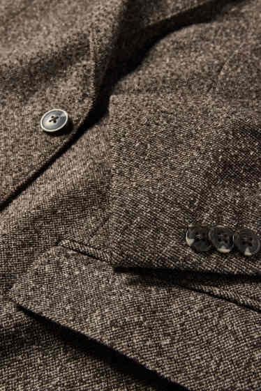 Herren - Baukasten-Sakko - Regular Fit - Stretch - strukturiert - braun