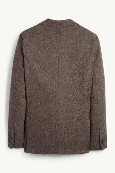 Herren - Baukasten-Sakko - Regular Fit - Stretch - strukturiert - braun