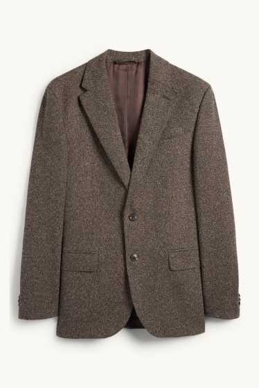 Herren - Baukasten-Sakko - Regular Fit - Stretch - strukturiert - braun