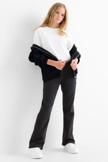 Kinder Mädchen - Bootcut Jeans - LYCRA® - dunkeljeansgrau