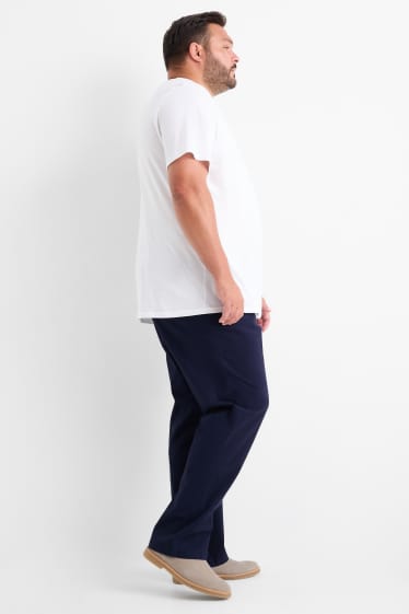 Pánské - Kalhoty chino - regular fit - tmavomodrá