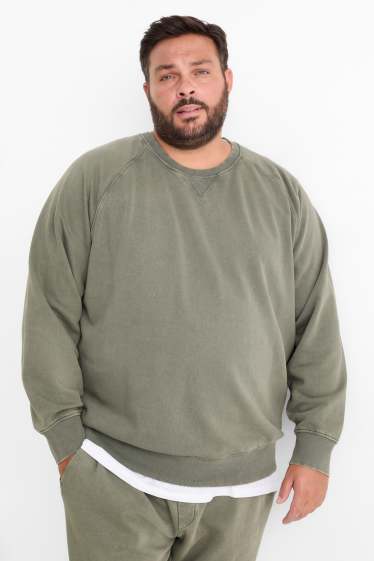 Bărbați - Bluză de molton - kaki