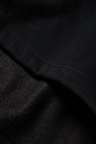 Women - Sweatshirt dress - straight fit - black