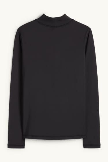 Damen - Thermo-Langarmshirt - Regular Fit - schwarz