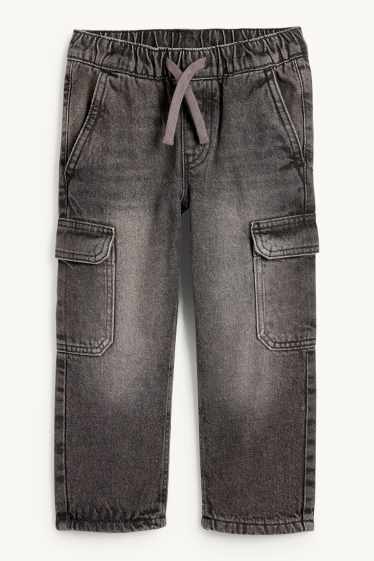 Enfants garçons - Cargo jean - jean chaud - jean gris