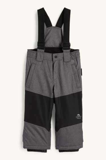 Kinder Jungen - Skihose - wasserdicht - dunkelgrau