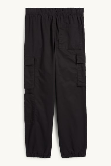 Children Boys - Thermal cargo trousers - black