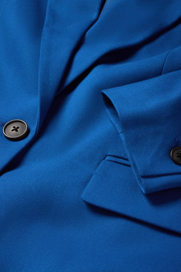 Dona - Americana llarga - regular fit - texturat - blau
