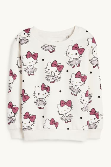 Enfants filles - Hello Kitty - sweat - blanc crème