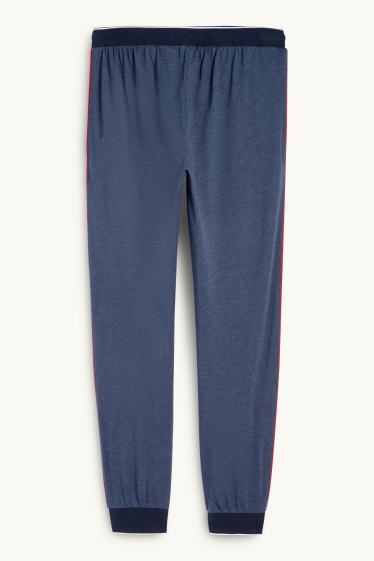 Uomo - Pantaloni pigiama - blu scuro