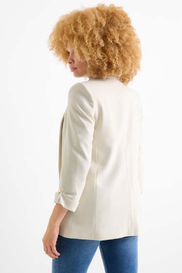 Women - Long blazer- regular fit - cremewhite