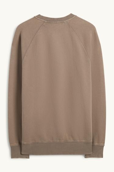Bărbați - Bluză de molton - taupe