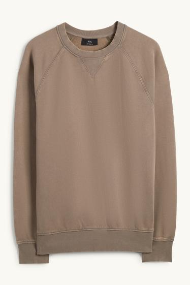 Bărbați - Bluză de molton - taupe