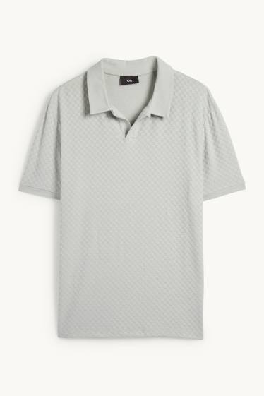 Herren - Poloshirt - Regular Fit - strukturiert - mintgrün