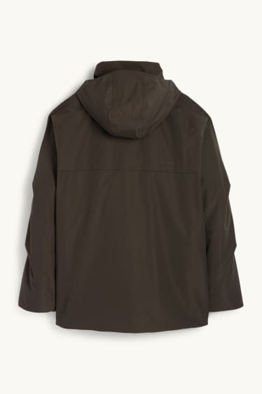 Home - Jaqueta amb caputxa - folrada - impermeable - negre