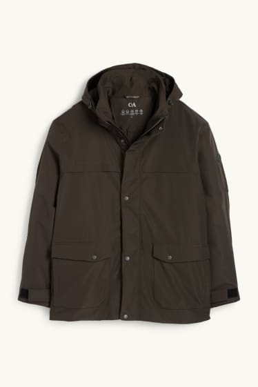 Home - Jaqueta amb caputxa - folrada - impermeable - negre