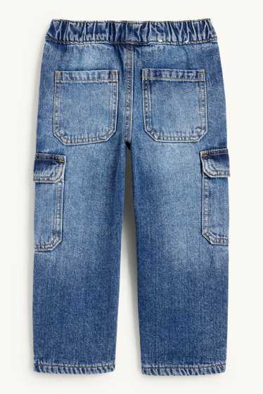 Kinderen: jongens - Cargojeans - thermojeans - jeansblauw