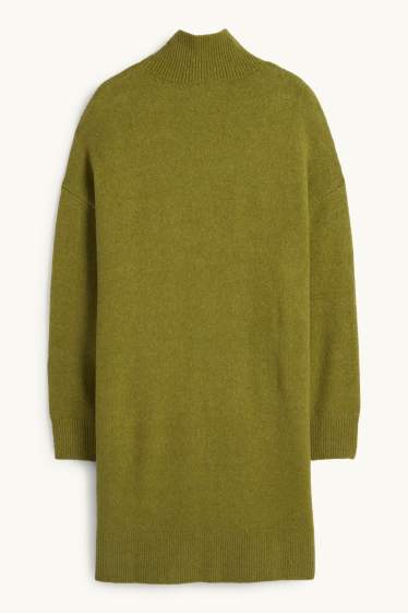 Women - Knitted dress - green