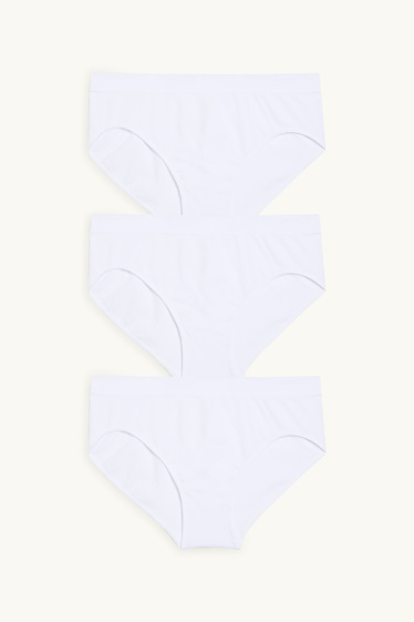 Dámské - Multipack 3 ks - kalhotky - bezešvé - bílá