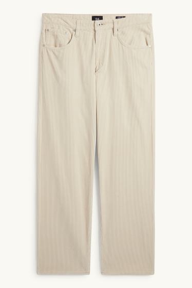 Home - Pantalons de pana - relaxed fit - beix clar