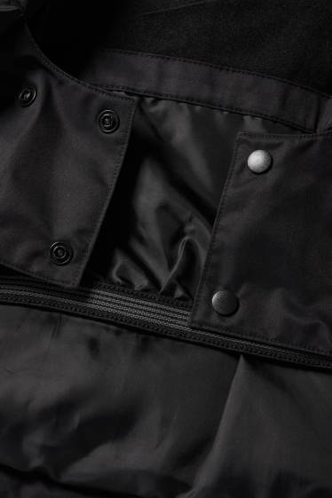 Enfants filles - Veste de ski à capuche - finition déperlante - noir