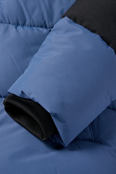 Bambini - Giacca trapuntata con cappuccio - blu scuro