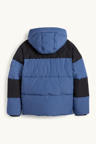 Bambini - Giacca trapuntata con cappuccio - blu scuro