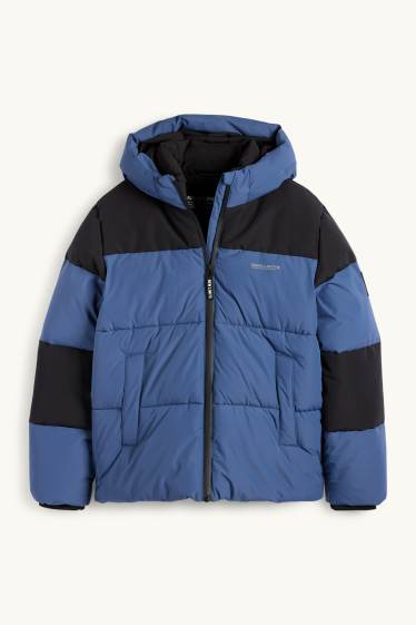 Bambini - Giacca trapuntata con cappuccio - blu scuro
