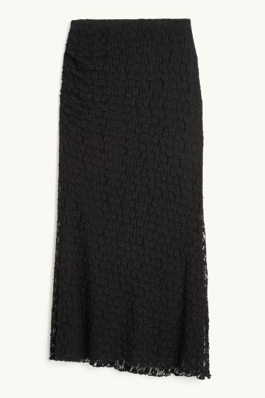 Dámské - Krajková sukně - černá