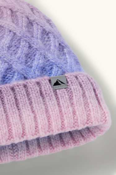 Nena - Gorro - amb motiu - trenat - violeta clar