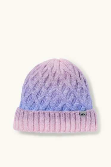 Nena - Gorro - amb motiu - trenat - violeta clar