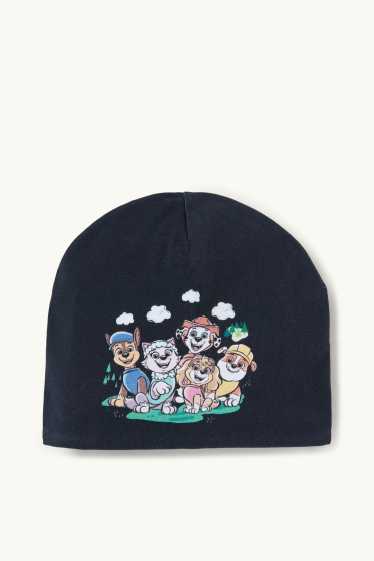 Děti - chlapci - Tlapková patrola - Skye, Everest, Chase, Marshall, Rubble - čepice - tmavomodrá