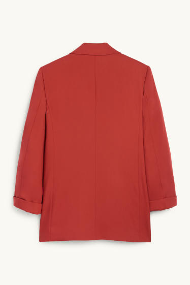 Femei - Blazer lung - regular fit - roșu