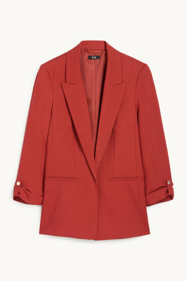 Femei - Blazer lung - regular fit - roșu