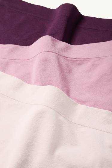Dames - Set van 3 - hipster - naadloos - roze
