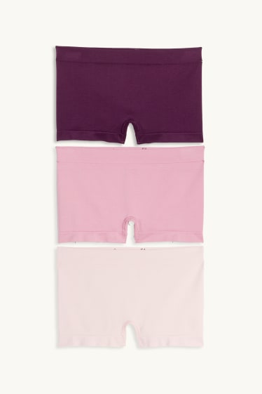 Dames - Set van 3 - hipster - naadloos - roze