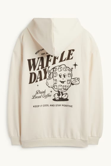 Femmes - Sweat à capuche - blanc crème